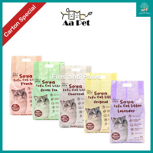 [AaPet] Soya Tofu Cat Litter 7L Assorted Scents (6 Bags)