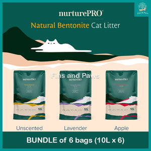 [Nurture Pro] (Bundle of 6) Natural Bentonite Cat Litter 10L