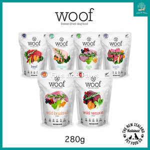 [Woof] Freeze Dried Raw Dog Food 280g. Assorted Flavours.