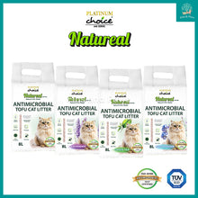Load image into Gallery viewer, [Platinum Choice] Natureal Antimicrobial Tofu Cat Litter 8L (Bundle of 6). Anti Odor, Anti-Ammonia.