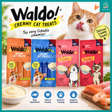 Load image into Gallery viewer, [Waldo] Creamy Puree Cat Treats 60g (4 x 15g Sachets)