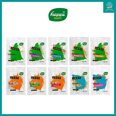 [Happi Skippi] Just Freeze-dried Treat for Cats and Dogs 10g (Crunchy Chicken Salmon Duck Functional Raw Treat Topper Mixer)