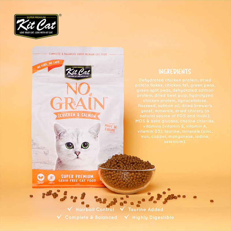 [Kit Cat] No Grain Cat Dry Food 1kg