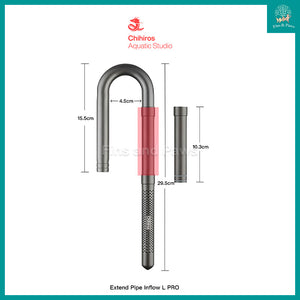 [Chihiros] Inflow Outflow Pro Metal Jet Pipe M / L (Aquarium Inlet and Outlet Pipe)