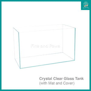 [Crystal] 3ft Crystal Ultra-Clear Glass Aquarium Fish Tank with Mat (90x45x30cm / 90x45x45cm)