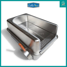 Load image into Gallery viewer, [Cuddly Paws] Stainless Steel Cat Litter Box 60x40x30cm - with Stainless Steel Scoop
