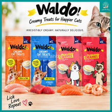 Load image into Gallery viewer, [Waldo] Creamy Puree Cat Treats 60g (4 x 15g Sachets)