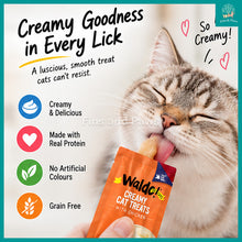 Load image into Gallery viewer, [Waldo] Creamy Puree Cat Treats 60g (4 x 15g Sachets)