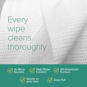 [Nurture Pro] AG Silver Pet Wipes 100pcs | Thick, Soft, Alcohol-Free Antibacterial Wet Wipes for Dogs, Cats & Small Pets