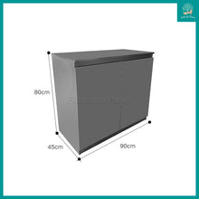 Load image into Gallery viewer, [Crystal] Monochrome Series 3ft Designer Aquarium Cabinet (L90cm x W45cm x H80cm)