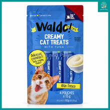 Load image into Gallery viewer, [Waldo] Creamy Puree Cat Treats 60g (4 x 15g Sachets)