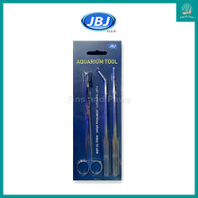 Load image into Gallery viewer, [JBJ] Quality Stainless Steel Scissor, Bend Pinsette and Straight Pinsette for Planted Aquarium - 250mm (3-in-1 Tools Kit)