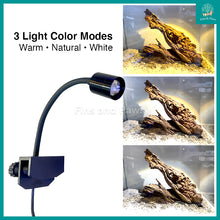Load image into Gallery viewer, [KAO KUI] 3W LED Aquarium Spotlight with Adjustable Lens and 3 Color Modes (Suitable for Biotope, Low Tech Aqua, Freshwater Aquarium)