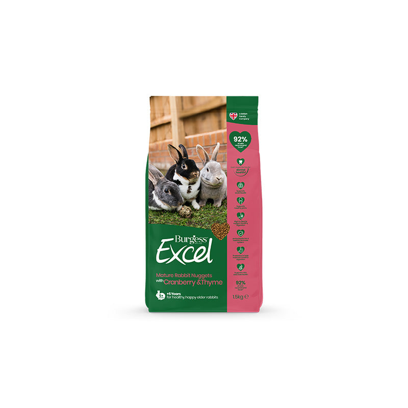 [Burgess] Excel Tasty Nuggets for Rabbit 1.5kg (Rabbit Food, Rabbit Pellets)