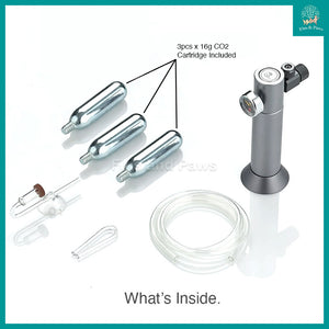 [Chihiros] Mini CO2 Regulator Kit for Nano Planted Aquarium (includes 3pcs 16g CO2 Replacement Cartridge)