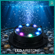 Load image into Gallery viewer, [Nubios] LED Aquarium Air Stone for 20-40cm Tanks - Automatic Color Changing LED