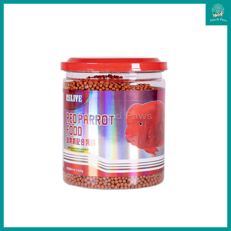 [Relive] Red Parrot Food (Suitable for Blood Parrot, Luohan and Parrot Fish) Pellet 260g