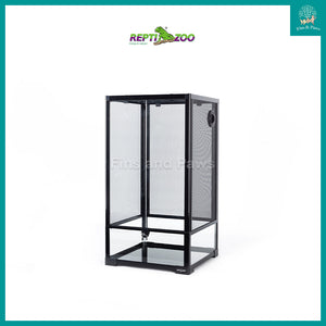 [ReptiZoo] 3-Sides Air Screen Terrarium Cage with Glass Base and Doors for Reptile, Insects and Plants (RHK135F)