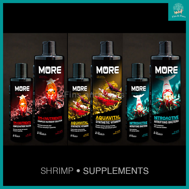 [SL Aqua More] Freshwater Aquarium Shrimp Supplements, Nitroactive Nitrifying Bacteria, Aquavital Vitamins, TM-1 Nutrients