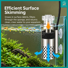 Load image into Gallery viewer, [Wyin Aqua] SteelFlow Stainless Steel USB Surface Skimmer for Aquarium - Removes Surface Oil