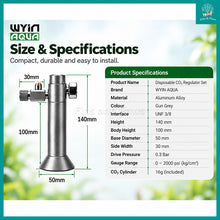 Load image into Gallery viewer, [Wyin Aqua] 16g Disposable CO₂ Regulator Set for Nano Planted Aquarium