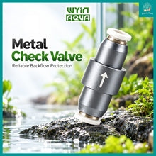 Load image into Gallery viewer, [Wyin Aqua] Metal Check Valve 6mm for Aquarium – Aluminum Alloy Aquarium Check Valve (Suitable for Airtube and CO2 Tube)
