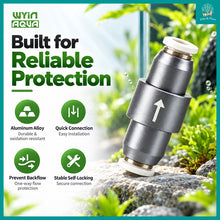 Load image into Gallery viewer, [Wyin Aqua] Metal Check Valve 6mm for Aquarium – Aluminum Alloy Aquarium Check Valve (Suitable for Airtube and CO2 Tube)
