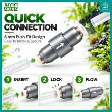 Load image into Gallery viewer, [Wyin Aqua] Metal Check Valve 6mm for Aquarium – Aluminum Alloy Aquarium Check Valve (Suitable for Airtube and CO2 Tube)