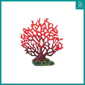 [Yaubay] Sea Fan Coral Resin Aquarium Ornament (15x4.5x17cm)