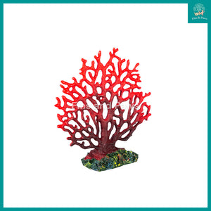 [Yaubay] Sea Fan Coral Resin Aquarium Ornament (15x4.5x17cm)