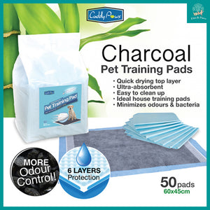 [Cuddly Paws] Pet Training Pee Pads Charcoal Absorbent. 60x45cm L. 50PCS.