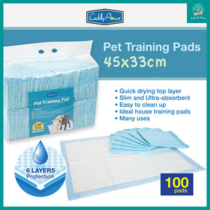 [Cuddly Paws] Pet Training Pee Pads Hi-Absorbent. 45x33cm Small. 100PCS.