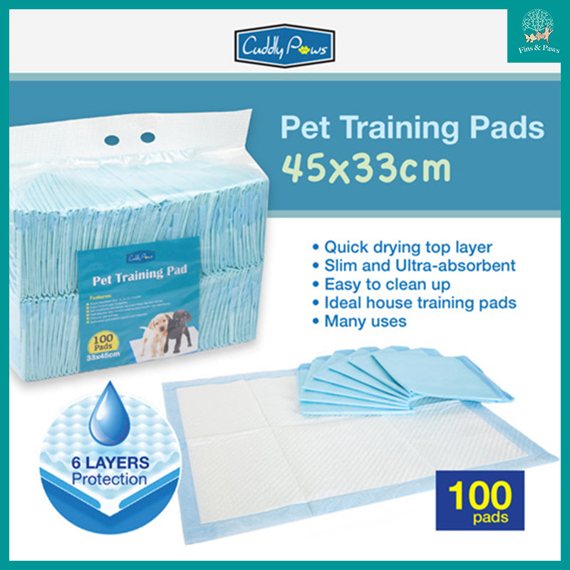 [Cuddly Paws] Pet Training Pee Pads Hi-Absorbent. 45x33cm Small. 100PCS.