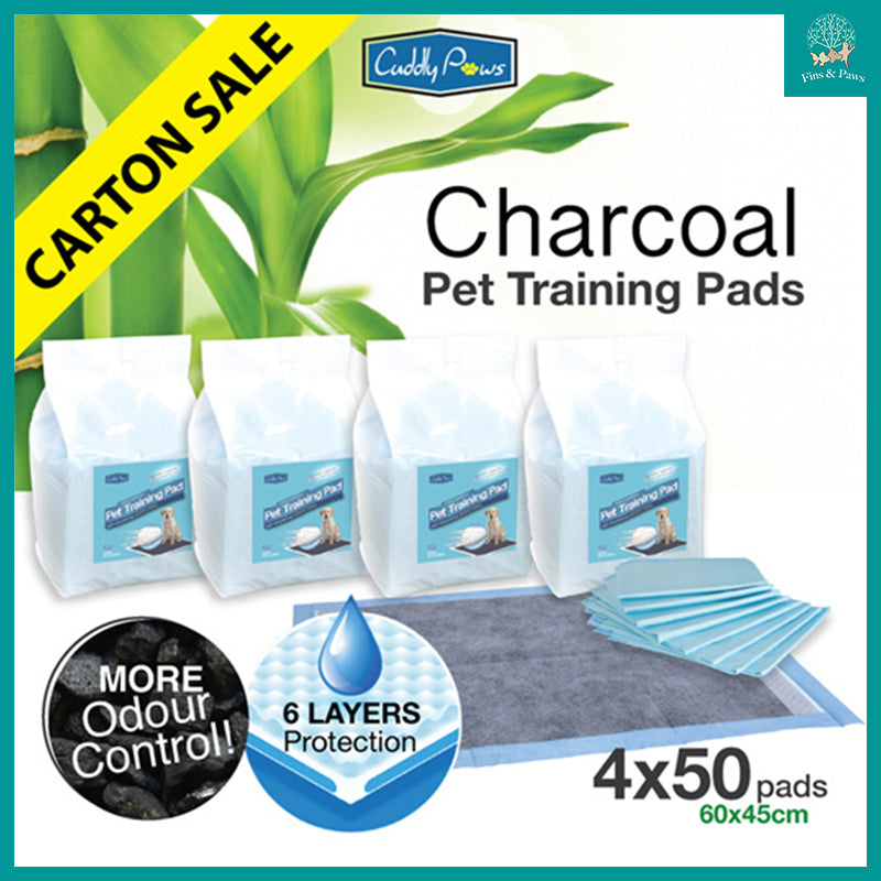 [Cuddly Paws] Pet Training Pee Pads Charcoal Absorbent. 60x45cm L. 200PCS.
