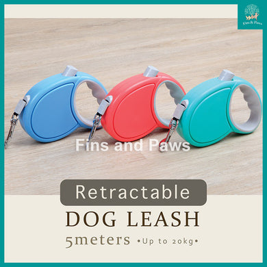 [Cuddly Paws] 5 meters Retractable and Extendable Dog Leash (up to 20KG/50LBS)