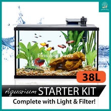 Load image into Gallery viewer, [Resun] 38L Starter Aquarium Fish Tank complete with LED Lights and Filter