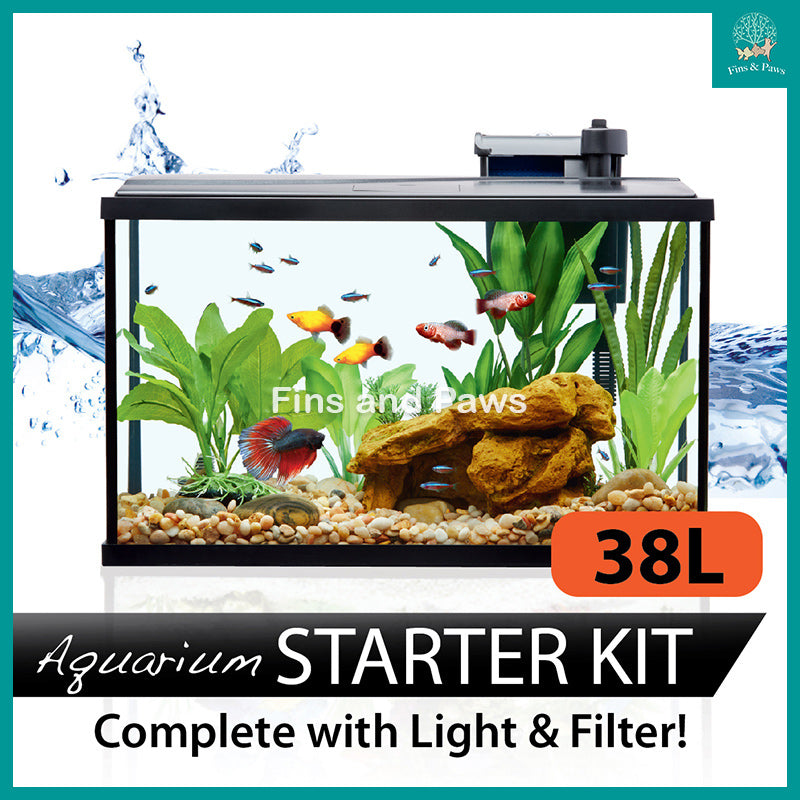 [Resun] 38L Starter Aquarium Fish Tank complete with LED Lights and Filter