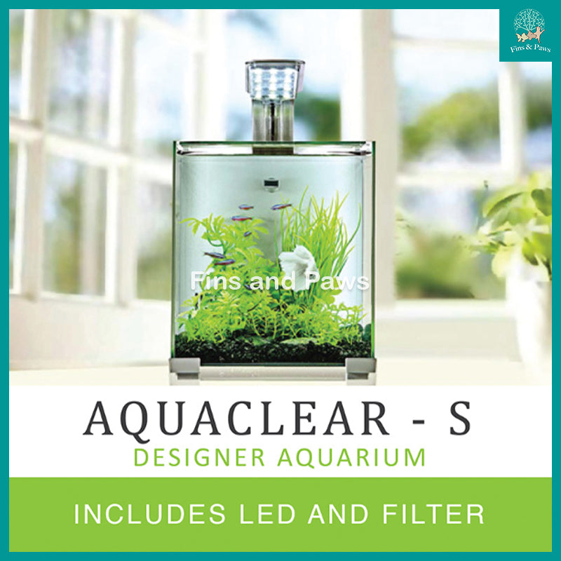 [Aquasyncro] Aquaclear-S Designer Aquarium Fish Tank (with LED Lights and Filter)