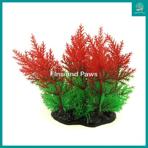 [Acquanova] Autumn Red Aquarium Plastic Plants (9x6x14cm)