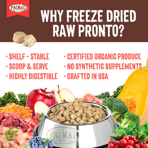 [Primal] Canine Freeze Dried Raw Pronto for Dogs 7oz / 16oz