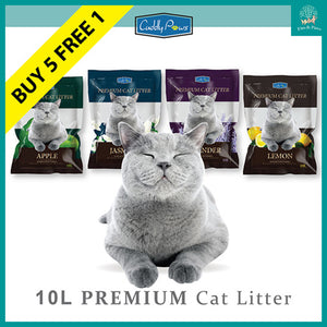 [Cuddly Paws] PREORDER Premium Cat Litter 10L - Assorted Fragrances. 5 Free 1 Promo!