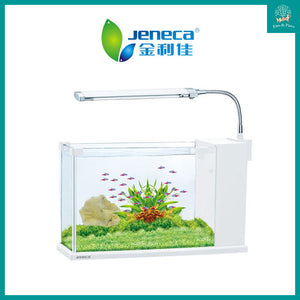 [Jeneca] Slim Tabletop Aquarium Fish Tank complete with LED Lights and Filter (TG-21)