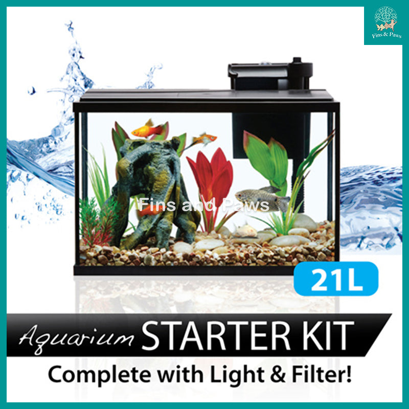 [Resun] 21L Starter Aquarium Fish Tank complete with LED Lights and Filter