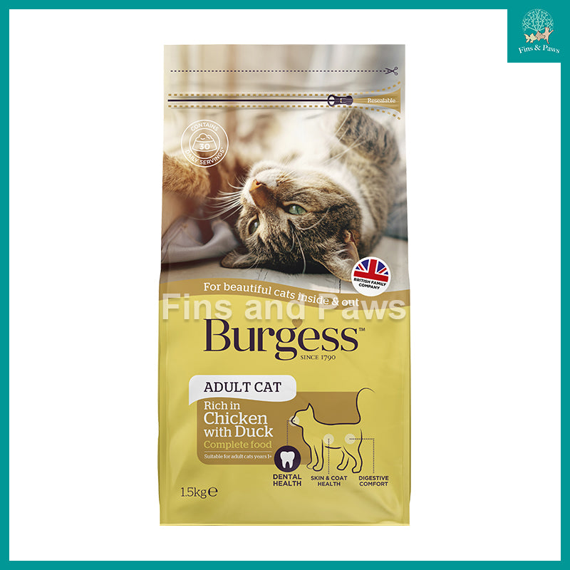 [Burgess] Cat Dry Food (1.4kg / 1.5kg)