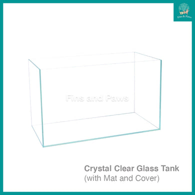 [Crystal] 1ft - 3ft Crystal Ultra-Clear Glass Aquarium Fish Tank with Mat (30cm, 45cm, 60cm, 90cm)