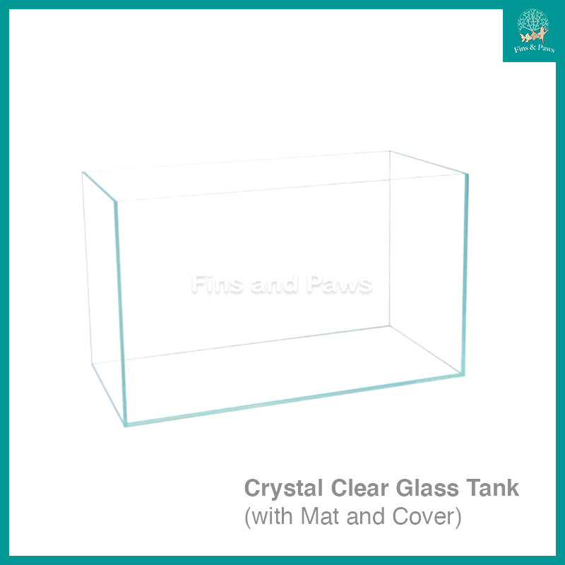 [Crystal] 1ft - 3ft Crystal Ultra-Clear Glass Aquarium Fish Tank with Mat (30cm, 45cm, 60cm, 90cm)