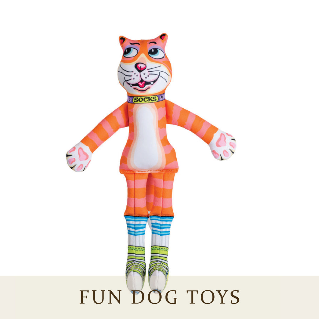[Fuzzu] SOCKS Dog Toy with Squeaker