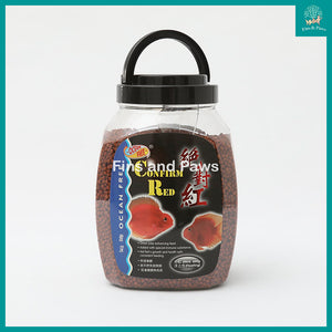 [OF Ocean Free] Confirm Red Pellet Fish Food for Blood Parrot, Cichlid, Freshwater Fish 600g