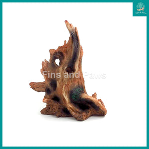 [Acquanova] Tree Stump Hide-Out Aquarium Ornament (15x8x19cm)