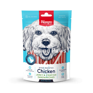 [Wanpy] Oven Roasted Dog Jerky Treats and Toothbrush Chews 100g. Assorted Flavors.